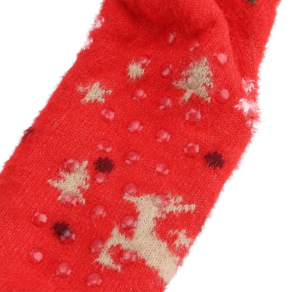 Warm Sherpa Socks - Red & Green