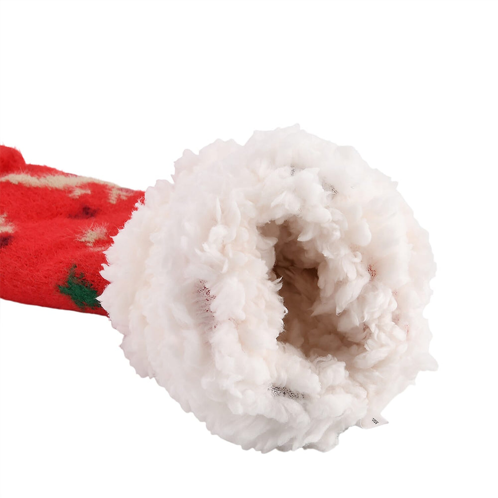 Warm Sherpa Socks - Red & Green