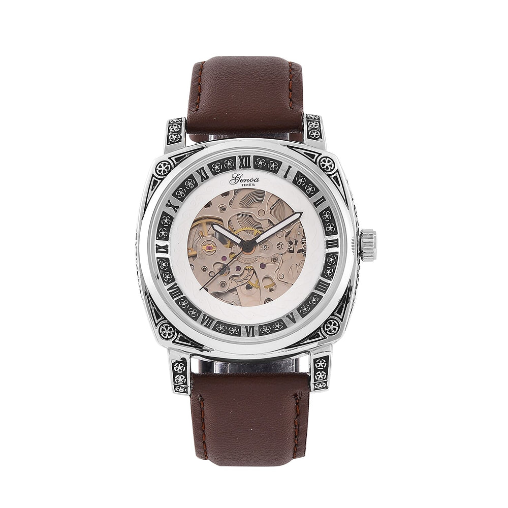 Designer Inspired - GENOA Automatic Mechanical Movement Watch with SKELETON Design - Limited Stock