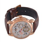 LIMITED EDITION William Hunt London Automatic Movement 5 ATM WR Moon Phase Watch With Brown Leather Strap