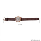 LIMITED EDITION William Hunt London Automatic Movement 5 ATM WR Moon Phase Watch With Brown Leather Strap