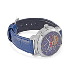 LIMITED EDITION William Hunt London Automatic Movement 5 ATM WR Moon Phase Watch With Blue Leather Strap