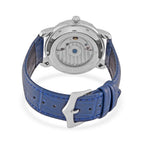 LIMITED EDITION William Hunt London Automatic Movement 5 ATM WR Moon Phase Watch With Blue Leather Strap