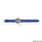 LIMITED EDITION William Hunt London Automatic Movement 5 ATM WR Moon Phase Watch With Blue Leather Strap
