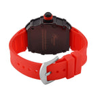 GENOA Japan Movt. 3ATM WR Black Dial Watch with Red Colour Strap