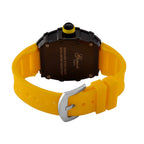 GENOA Japan Movt. 3ATM WR Black Dial Watch with Yellow Colour Strap