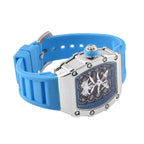 GENOA Japan Movt. 3ATM WR Black Dial Watch with Blue Colour Strap
