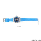 GENOA Japan Movt. 3ATM WR Black Dial Watch with Blue Colour Strap