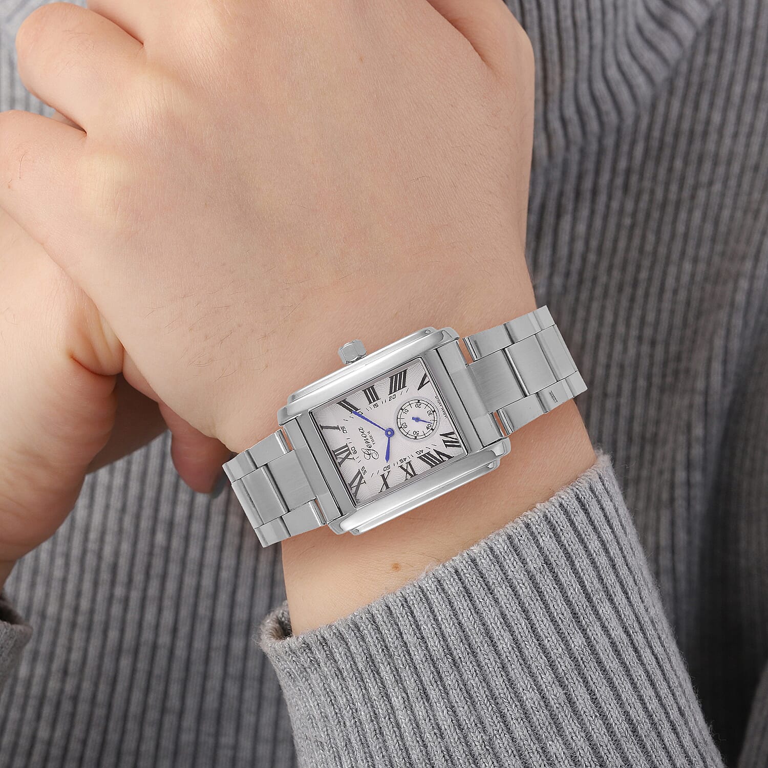 Genoa Time Limited Edition Watch, 3 ATM Water Resistant, With Butterfly Buckle Clasp, Presented in a Gift Box - White