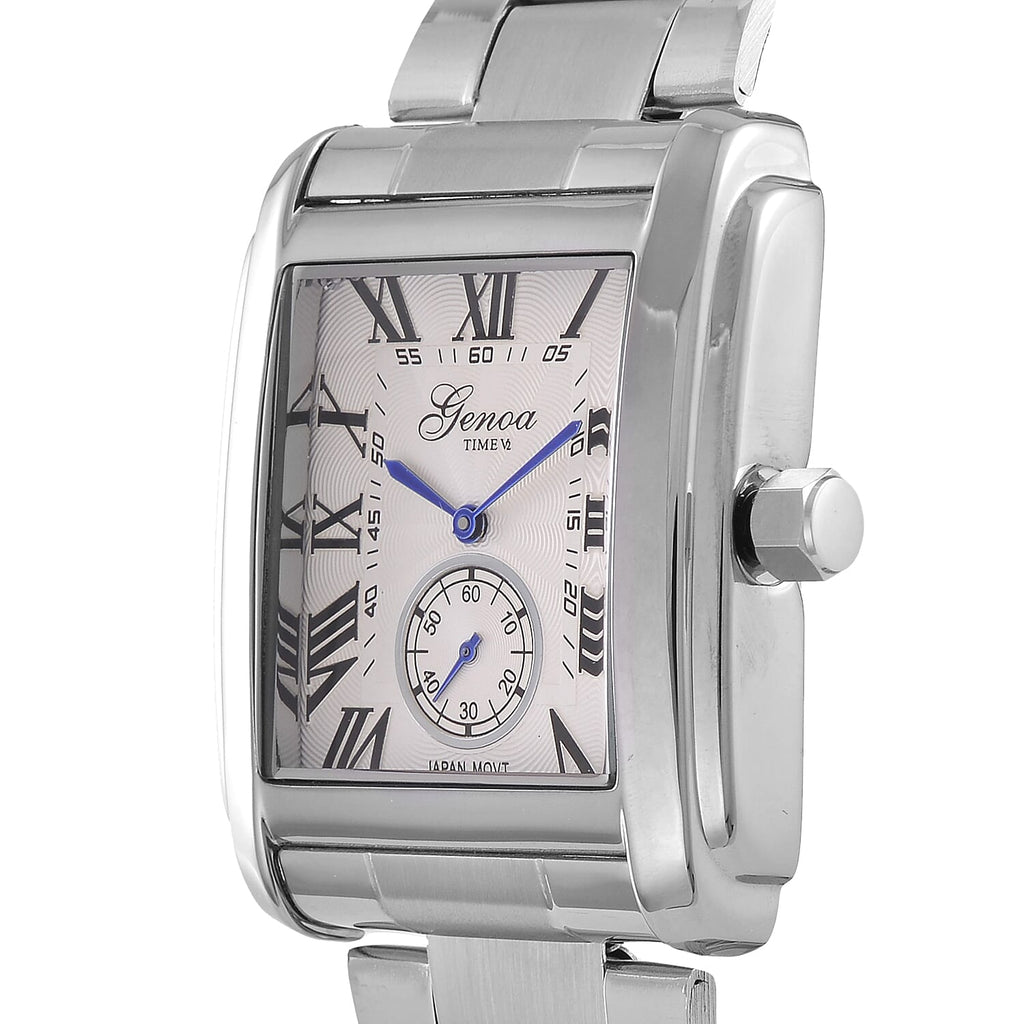 Genoa Time Limited Edition Watch, 3 ATM Water Resistant, With Butterfly Buckle Clasp, Presented in a Gift Box - White