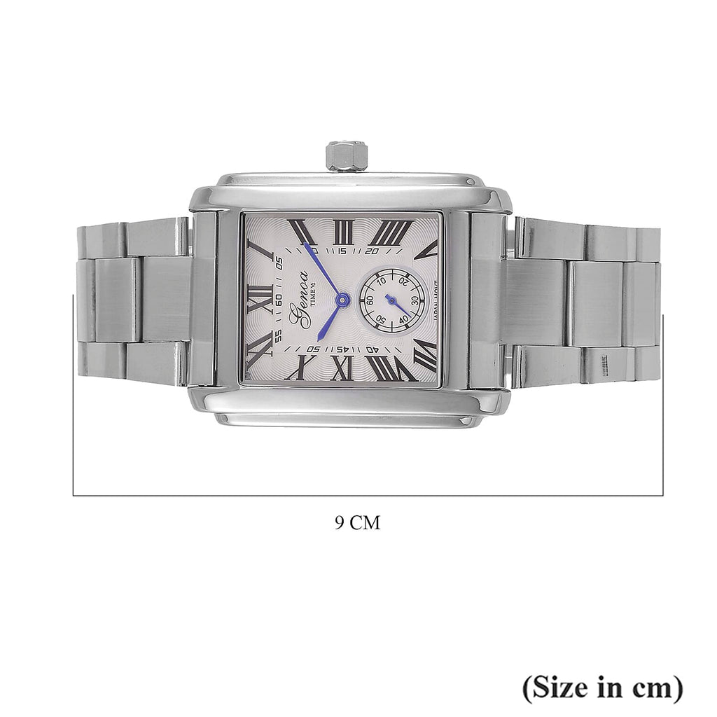 Genoa Time Limited Edition Watch, 3 ATM Water Resistant, With Butterfly Buckle Clasp, Presented in a Gift Box - White
