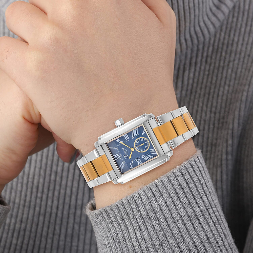 Genoa Time Limited Edition Watch, Miyota Movement, 3 ATM Water Resistant, With Butterfly Buckle Clasp, Presented in a Gift Box - Blue