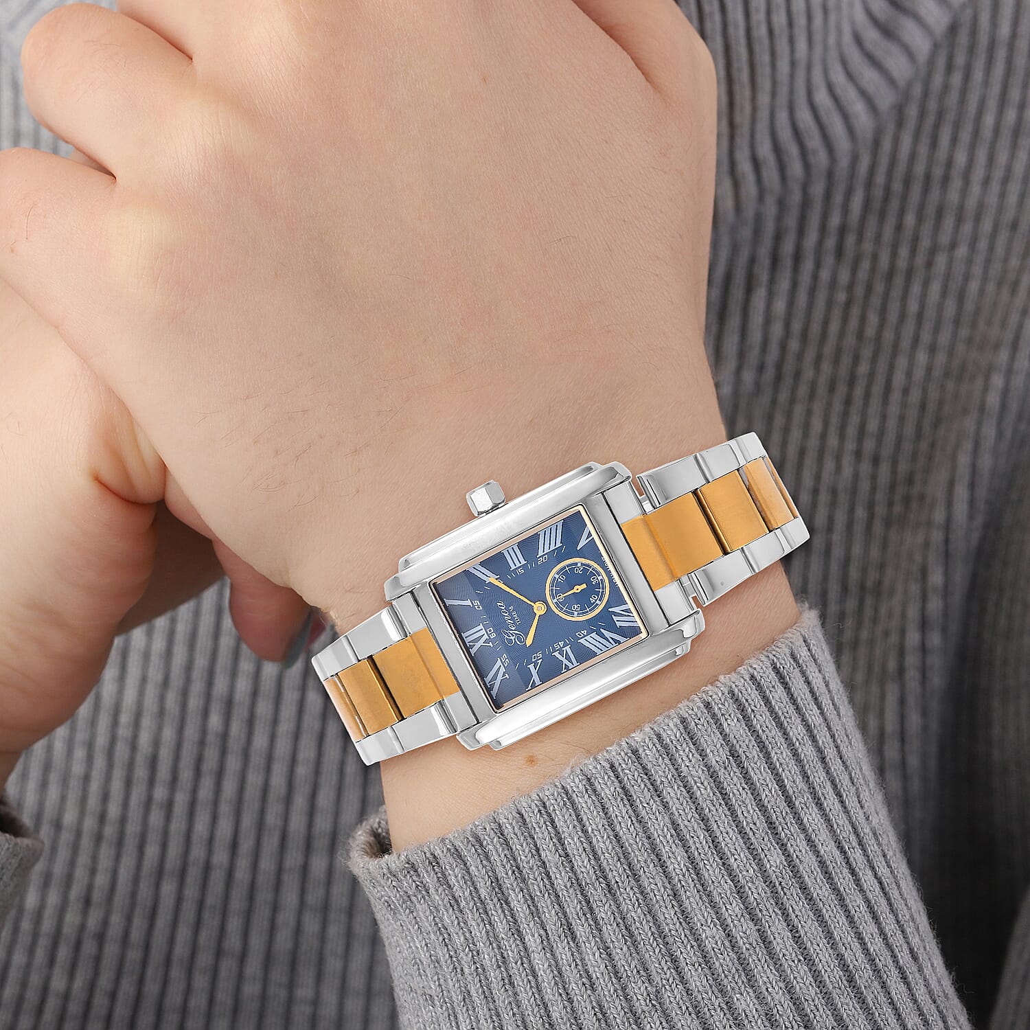 Genoa Time Limited Edition Watch, Miyota Movement, 3 ATM Water Resistant, With Butterfly Buckle Clasp, Presented in a Gift Box - Blue