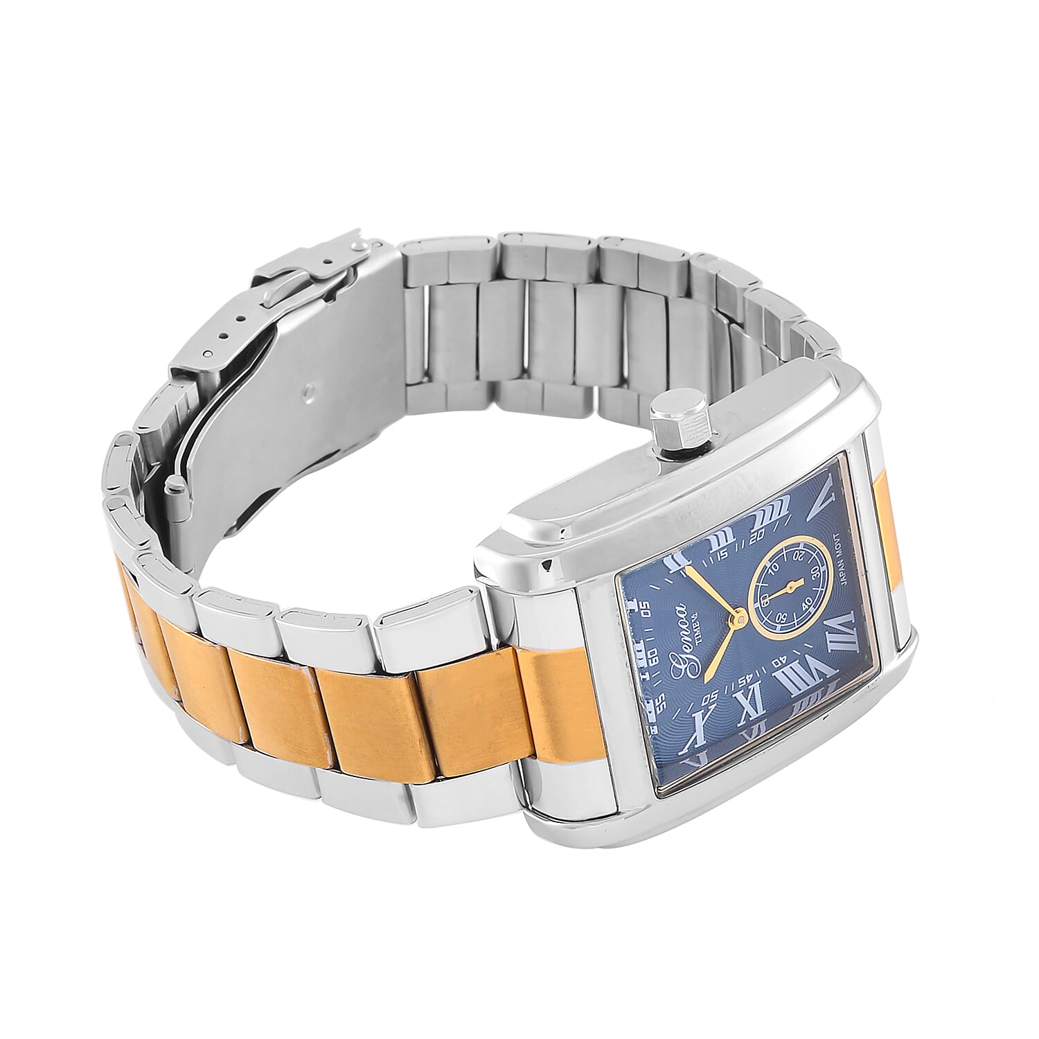 Genoa Time Limited Edition Watch, Miyota Movement, 3 ATM Water Resistant, With Butterfly Buckle Clasp, Presented in a Gift Box - Blue