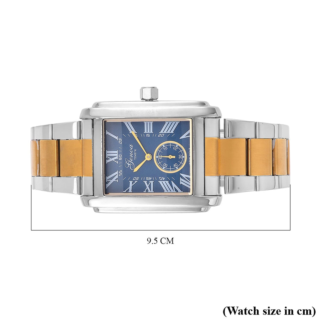 Genoa Time Limited Edition Watch, Miyota Movement, 3 ATM Water Resistant, With Butterfly Buckle Clasp, Presented in a Gift Box - Blue