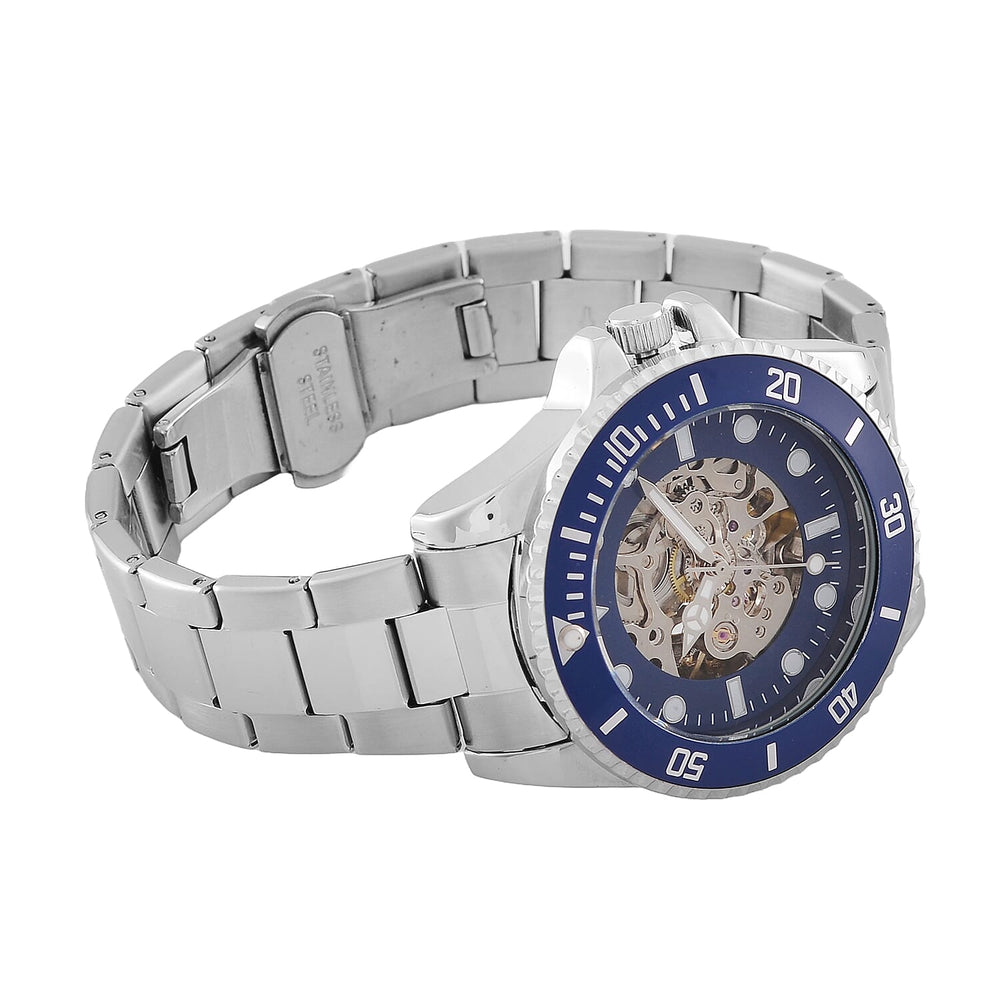 Genoa Time Limited Edition Automatic Skeleton Dial Watch - 3ATM Water Resistant - Presented in a gift box - Blue
