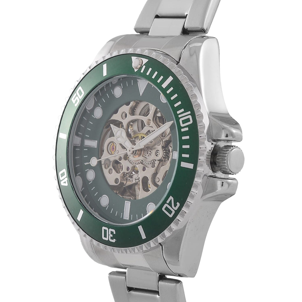 Genoa Time Limited Edition Automatic Skeleton Dial Watch - 3ATM Water Resistant - Presented in a gift box - Green