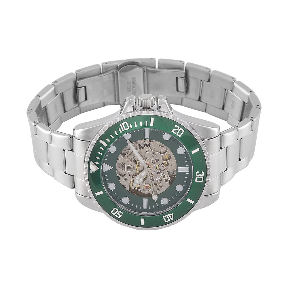 Genoa Time Limited Edition Automatic Skeleton Dial Watch - 3ATM Water Resistant - Presented in a gift box - Green