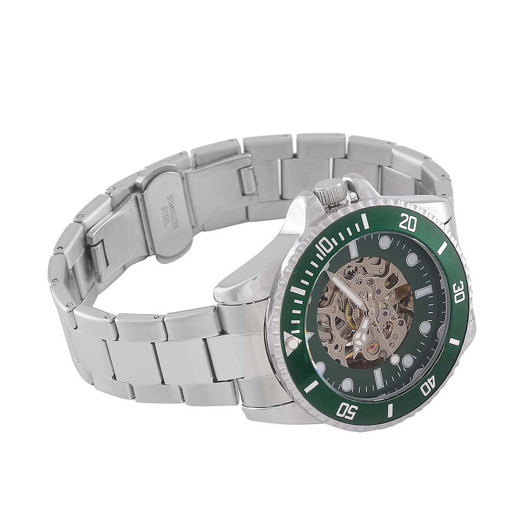 Genoa Time Limited Edition Automatic Skeleton Dial Watch - 3ATM Water Resistant - Presented in a gift box - Green