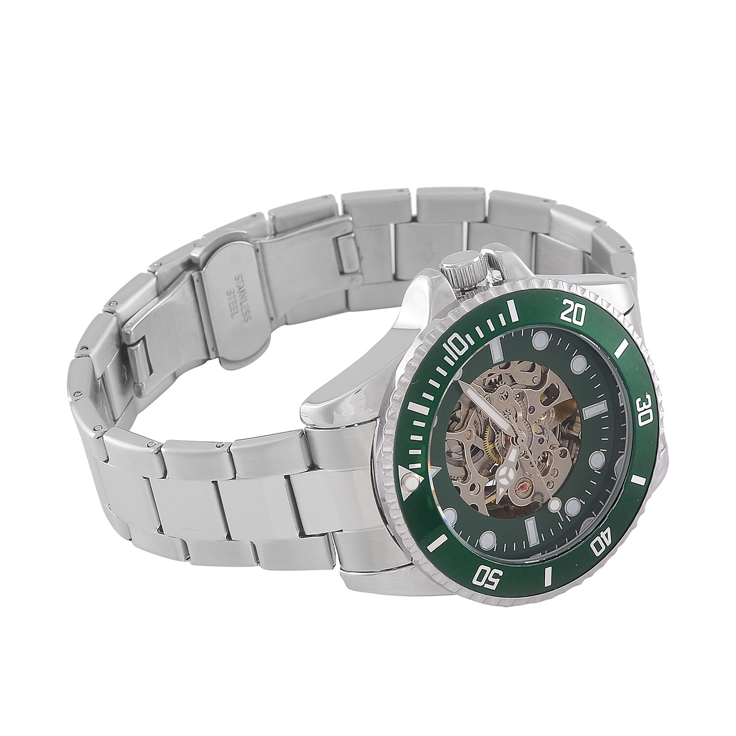 Genoa Time Limited Edition Automatic Skeleton Dial Watch - 3ATM Water Resistant - Presented in a gift box - Green