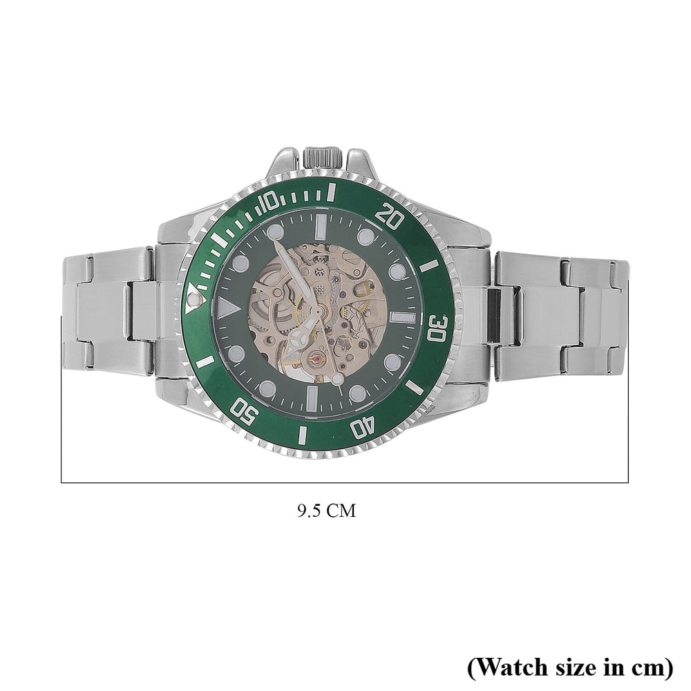 Genoa Time Limited Edition Automatic Skeleton Dial Watch - 3ATM Water Resistant - Presented in a gift box - Green