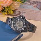 Genoa Time Limited Edition Automatic Skeleton Dial Watch - 3ATM Water Resistant - Presented in a gift box - Grey