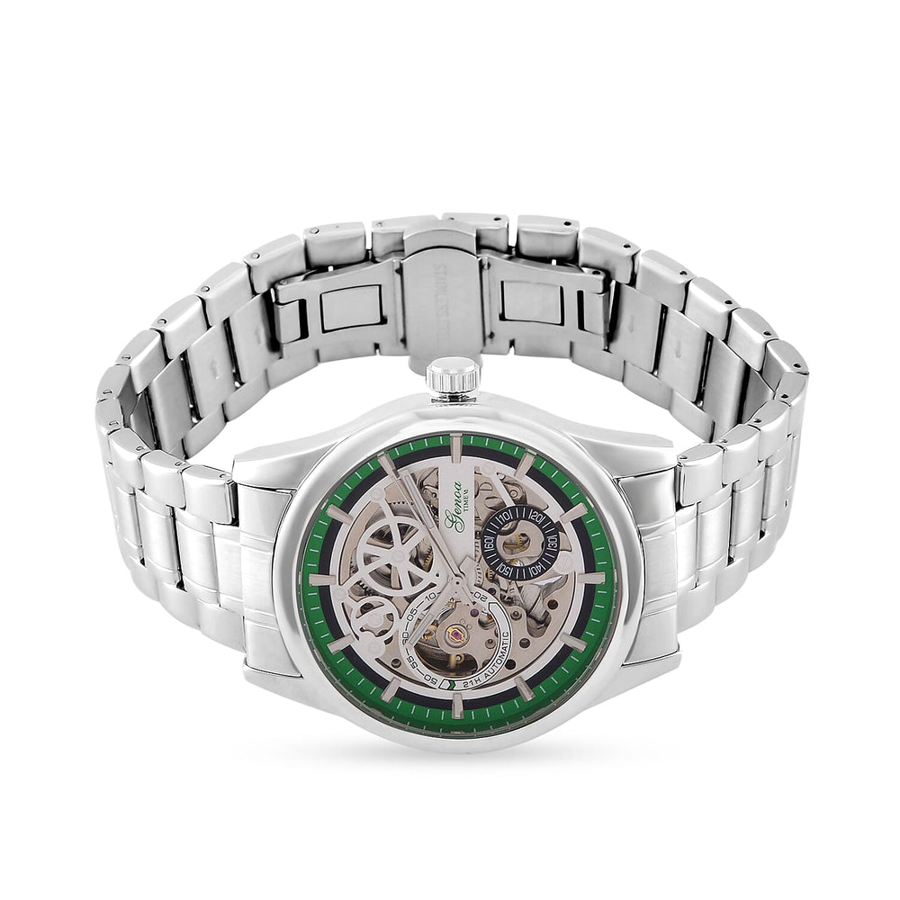 Limited Edition - Genoa Time V2 Automatic Movt, Skeleton Dial Crystal Studded Watch