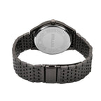 STRADA Japanese Movement Water Resistant Black Sunshine Hydraulic Dial Watch with Black Color Stainless Steel Strap