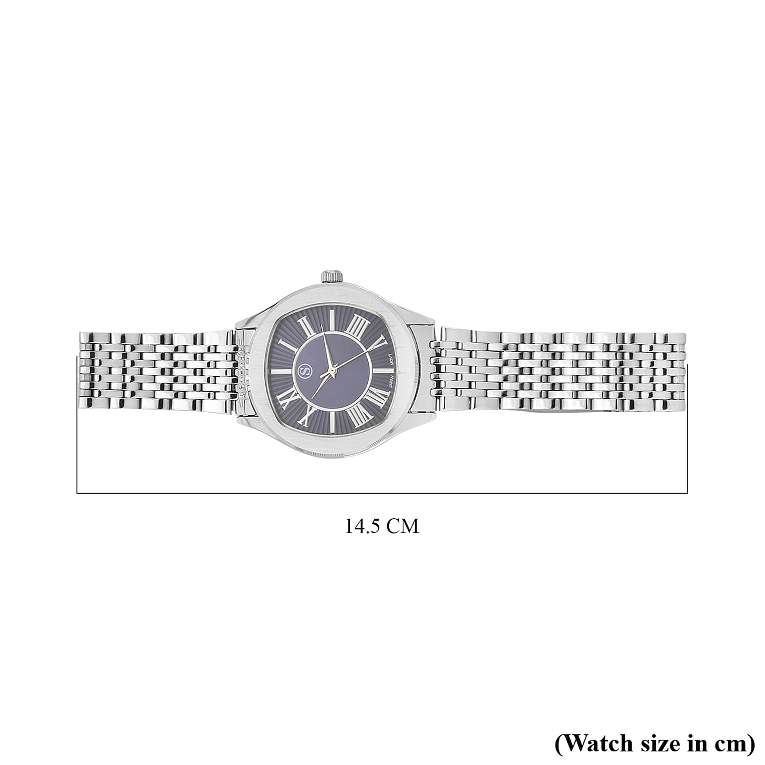 STRADA Japanese Movement Water Resistant Blue Sunshine Hydraulic Dial Watch with Stainless Steel Strap
