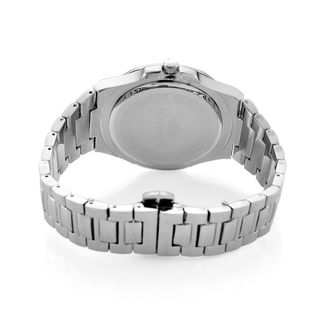 Miyota 2035 Movement 3ATM Water Resistant Sky Blue Hydraulic Dial Watch with Silver Colour Chain Strap