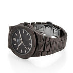 Majesty Miyota 2035 Movement 3ATM Water Resistant Black Hydraulic Dial Watch with Black Colour Chain Strap