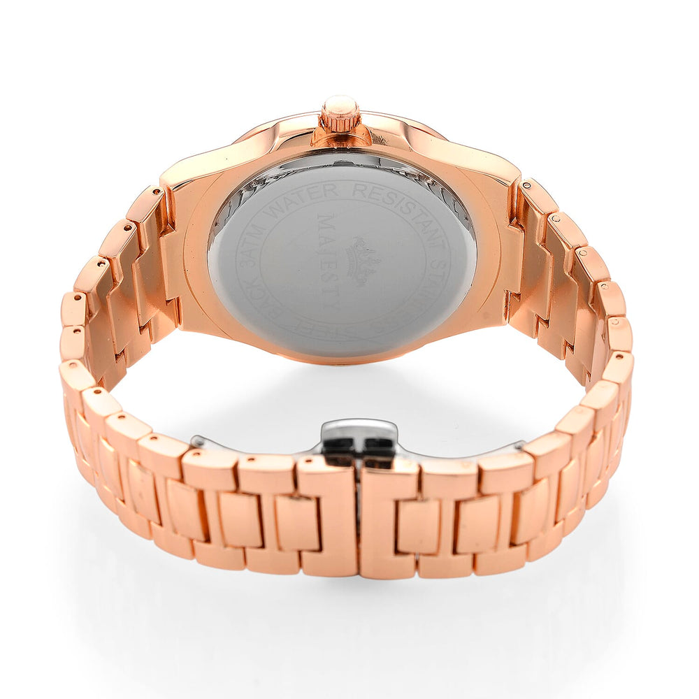 Majesty Miyota 2035 Movement 3ATM Water Resistant Gray Hydraulic Dial Watch with Rose Gold Colour Chain Strap