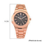 Majesty Miyota 2035 Movement 3ATM Water Resistant Gray Hydraulic Dial Watch with Rose Gold Colour Chain Strap