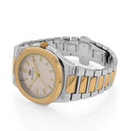 Majesty Miyota 2035 Movement 3ATM Water Resistant Silver Hydraulic Dial Watch with Two-Tone Chain Strap
