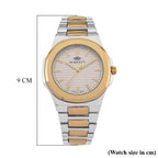Majesty Miyota 2035 Movement 3ATM Water Resistant Silver Hydraulic Dial Watch with Two-Tone Chain Strap