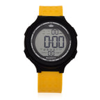 MAJESTY Digital Electronic 3ATM WR LCD Dial - Black Case Mens Watch with Yellow TUP Strap