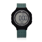MAJESTY Digital Electronic 3ATM WR LCD Dial - Black Case Mens Watch with Cyan TUP Strap