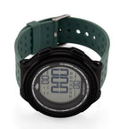 MAJESTY Digital Electronic 3ATM WR LCD Dial - Black Case Mens Watch with Cyan TUP Strap