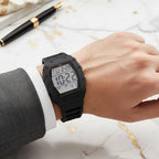 MAJESTY Digital Electronic 3ATM WR LCD Dial - Black Case Mens Watch with Black TUP Strap