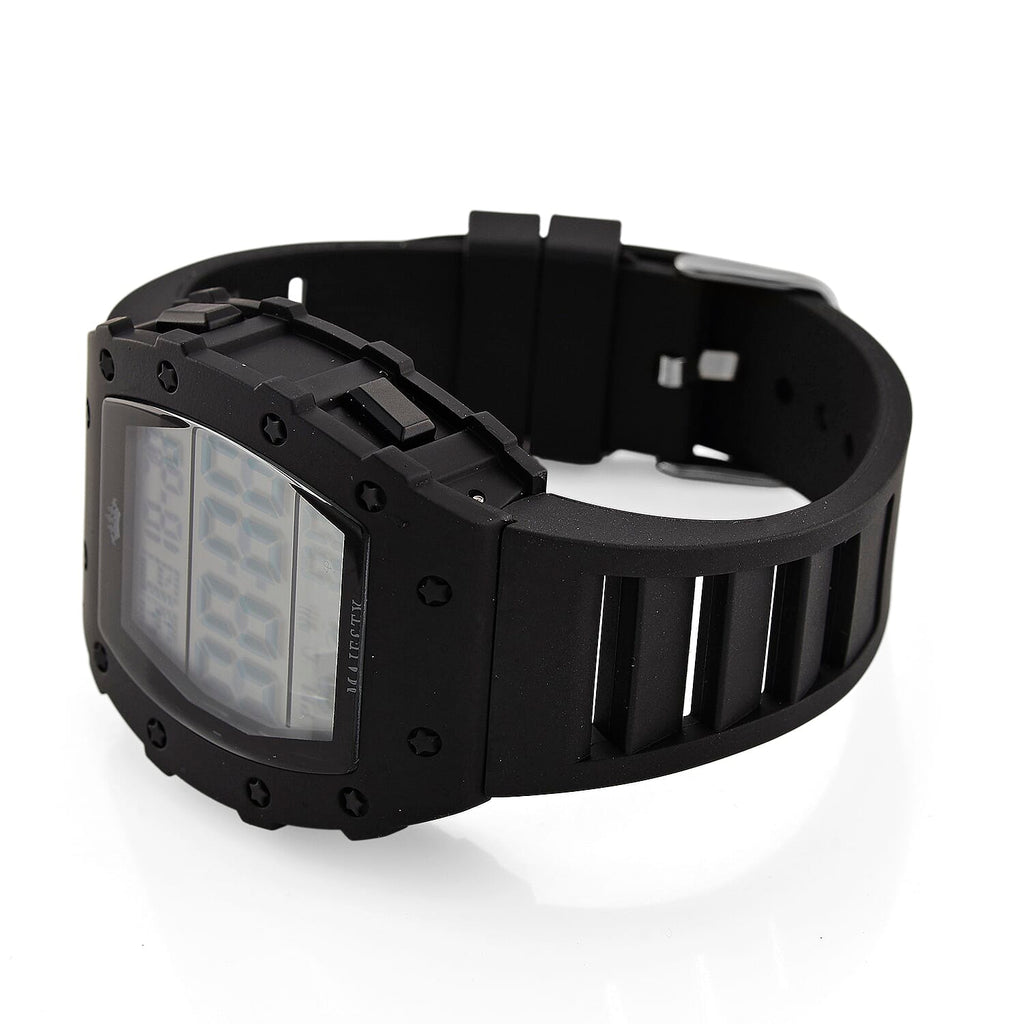 MAJESTY Digital Electronic 3ATM WR LCD Dial - Black Case Mens Watch with Black TUP Strap