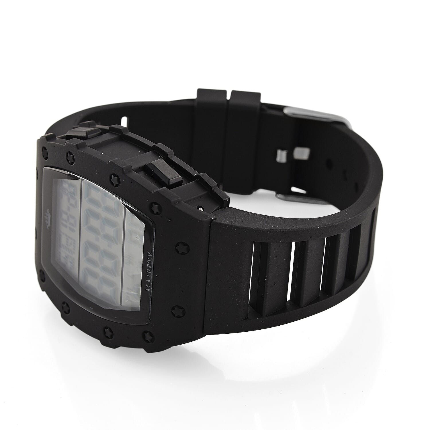 MAJESTY Digital Electronic 3ATM WR LCD Dial - Black Case Mens Watch with Black TUP Strap