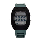 MAJESTY Digital Electronic 3ATM WR LCD Dial - Black Case Mens Watch with Cyan TUP Strap