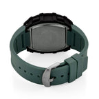 MAJESTY Digital Electronic 3ATM WR LCD Dial - Black Case Mens Watch with Cyan TUP Strap