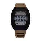 MAJESTY Digital Electronic 3ATM WR LCD Dial - Black Case Mens Watch with Coffee TUP Strap