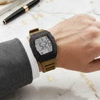 MAJESTY Digital Electronic 3ATM WR LCD Dial - Black Case Mens Watch with Coffee TUP Strap