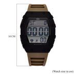 MAJESTY Digital Electronic 3ATM WR LCD Dial - Black Case Mens Watch with Coffee TUP Strap