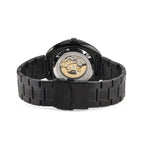 ONE TIME OFFER - MAJESTY VOYAGER Automatic Mechanical 3ATM WR Mens Watch with Black Stainless Steel Strap - Black