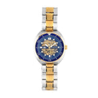 ONE TIME OFFER - MAJESTY VOYAGER Automatic Mechanical 3ATM WR Mens Watch with Dual Tone Stainless Steel Strap - Black