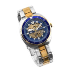 ONE TIME OFFER - MAJESTY VOYAGER Automatic Mechanical 3ATM WR Mens Watch with Dual Tone Stainless Steel Strap - Black