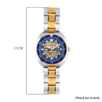ONE TIME OFFER - MAJESTY VOYAGER Automatic Mechanical 3ATM WR Mens Watch with Dual Tone Stainless Steel Strap - Black